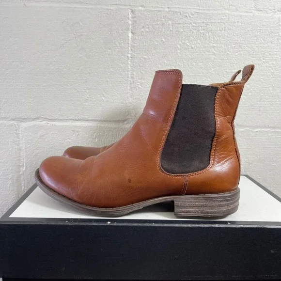 Miz Mooz LEWIS Chelsea Boots Booties Brown Leather Pull On Women's Size 8.5 US - Picture 4 of 12